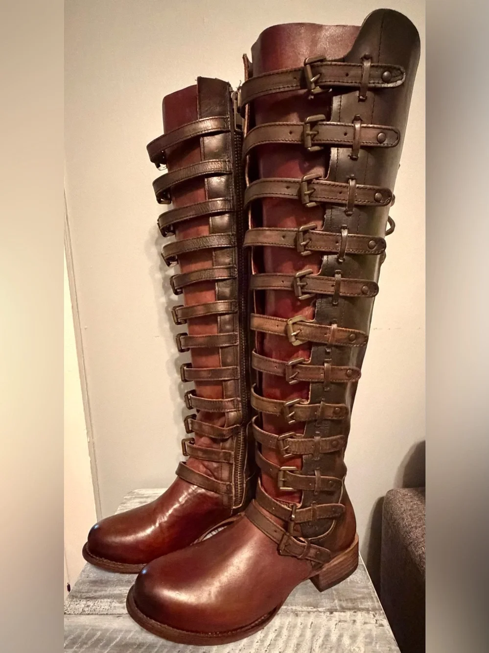 Freebird Rylan Boots in Cognac Multi, size 10 New in Box